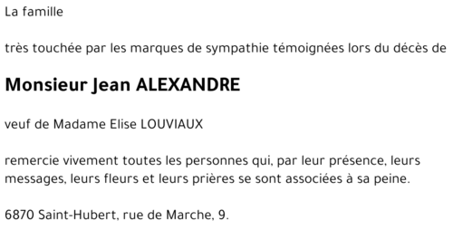 Jean ALEXANDRE