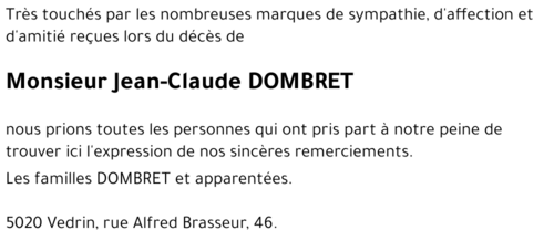 Jean-Claude DOMBRET