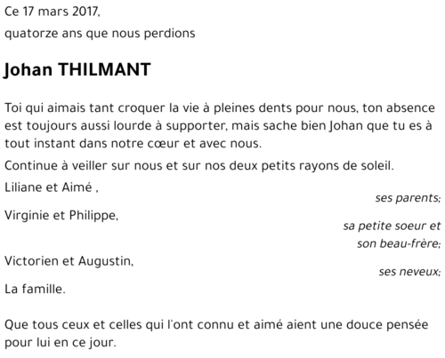 Johan THILMANT