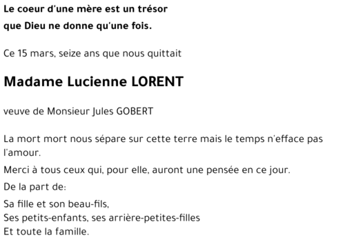 Lucienne LORENT