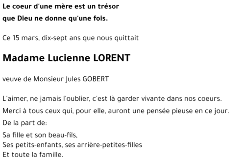 Lucienne LORENT