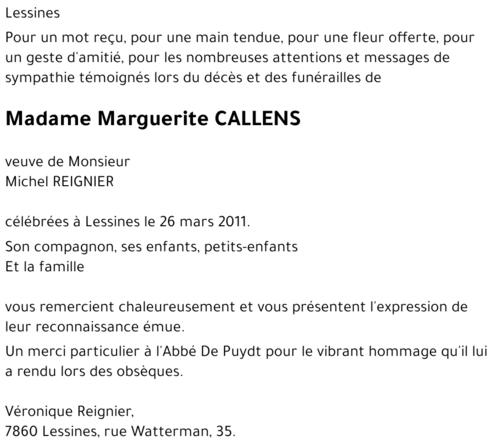 Marguerite CALLENS