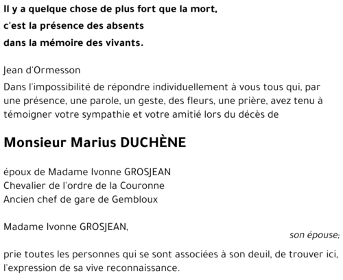 Marius DUCHENE