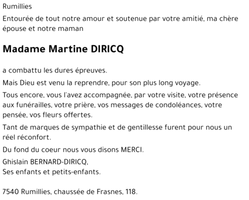 Martine DIRICQ