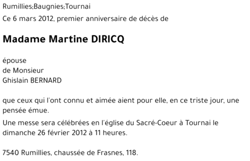 Martine DIRICQ