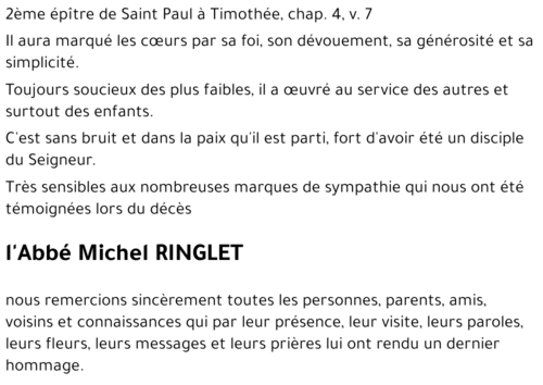 Michel RINGLET