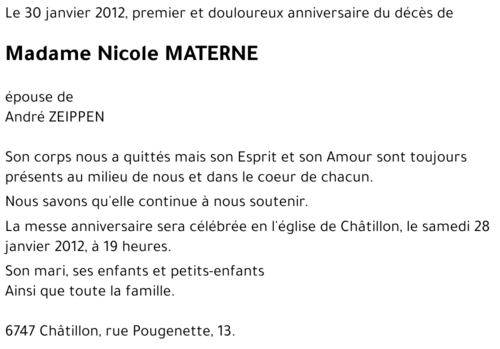 Nicole MATERNE