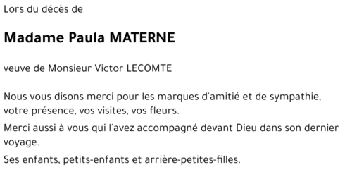 Paula MATERNE