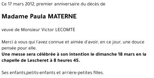 Paula MATERNE
