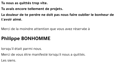 Philippe BONHOMME
