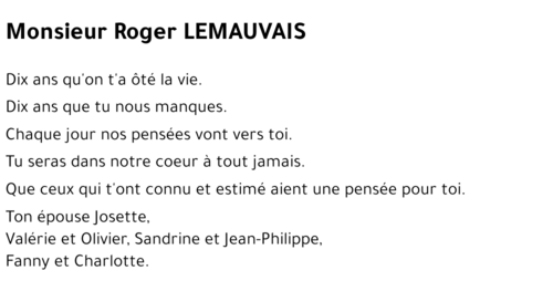 Roger LEMAUVAIS