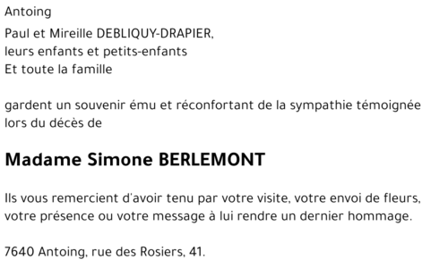 Simone BERLEMONT
