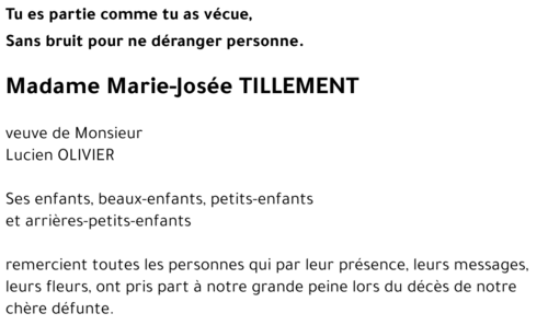 TILLEMENT Marie - Josée