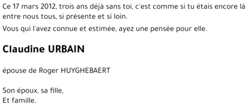 URBAIN Claudine