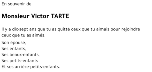 Victor TARTE
