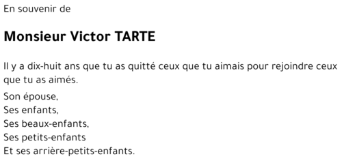 Victor TARTE
