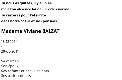 Viviane BALZAT