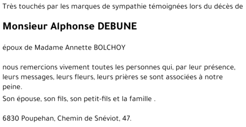 Alphonse DEBUNE