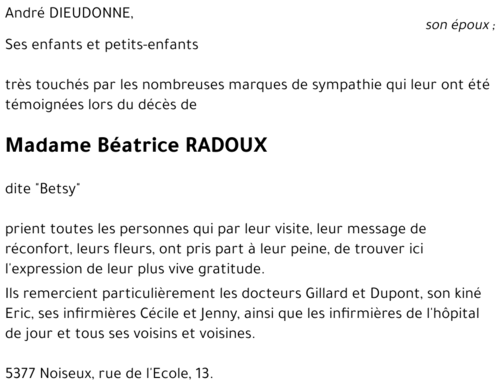 Béatrice RADOUX