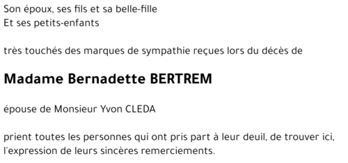 Bernadette BERTREM