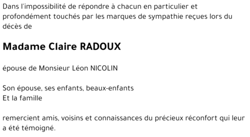 Claire RADOUX