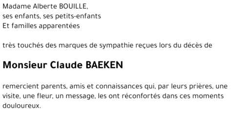 Claude BAEKEN