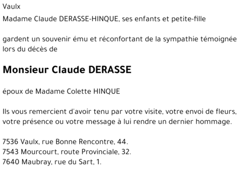 Claude DERASSE