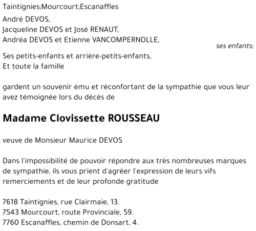 Clovissette ROUSSEAU