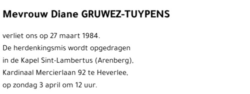 Diane GRUWEZ-TUYPENS