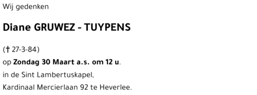 Diane GRUWEZ-TUYPENS