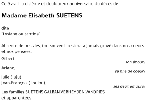 Elisabeth SUETENS
