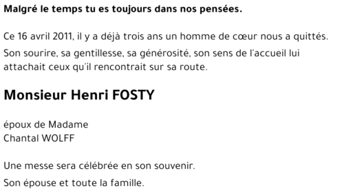 Henri FOSTY