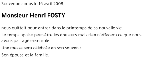 Henri FOSTY