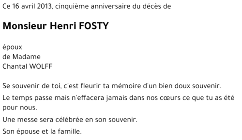 Henri FOSTY