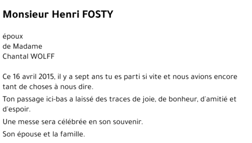 Henri FOSTY