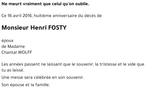 Henri FOSTY