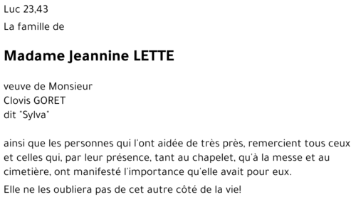 Jeannine LETTE