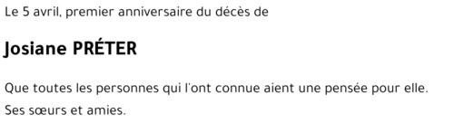Josiane PRÉTER