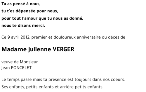 Julienne VERGER