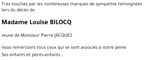Louise BILOCQ