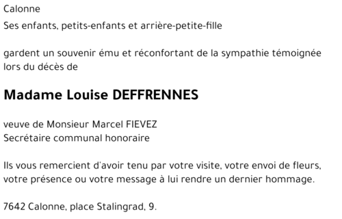 Louise DEFFRENNES
