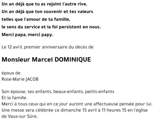Marcel DOMINIQUE