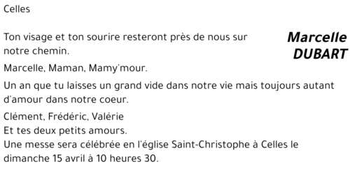 Marcelle DUBART