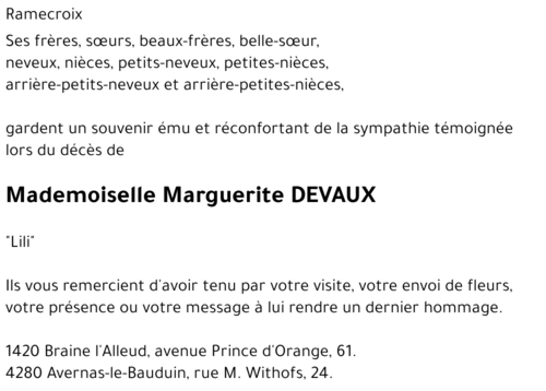 Marguerite DEVAUX