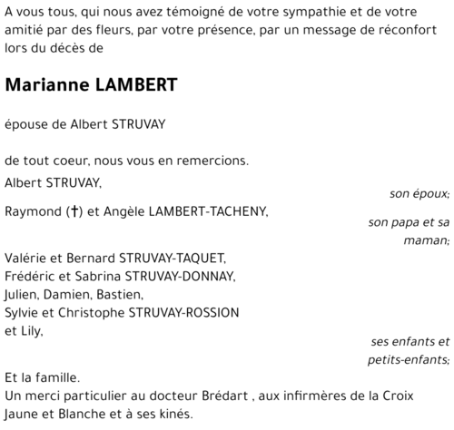 Marianne LAMBERT