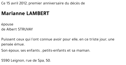 Marianne LAMBERT