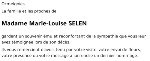 Marie-Louise SELEN