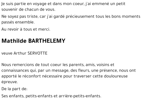 Mathilde BARTHELEMY