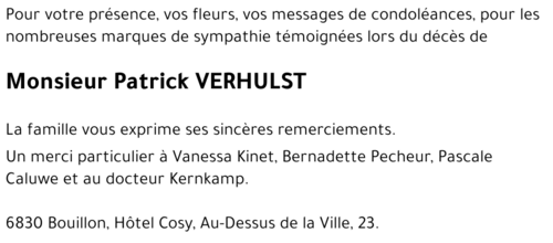 Patrick VERHULST