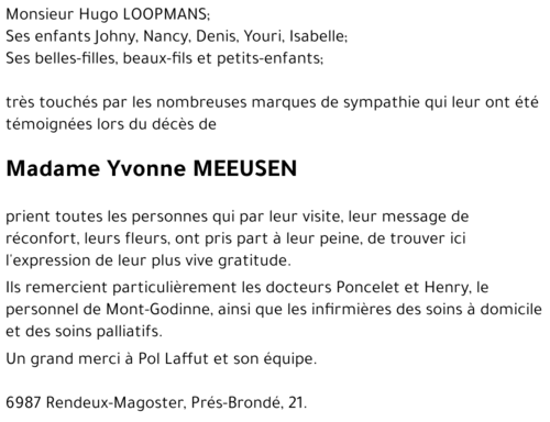 Yvonne MEEUSEN